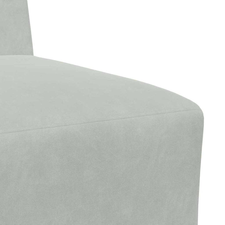 Modulsofa Utan Armstöd 2 Pcs Ljusgrå 55 X 74 X 82 Cm Sammet