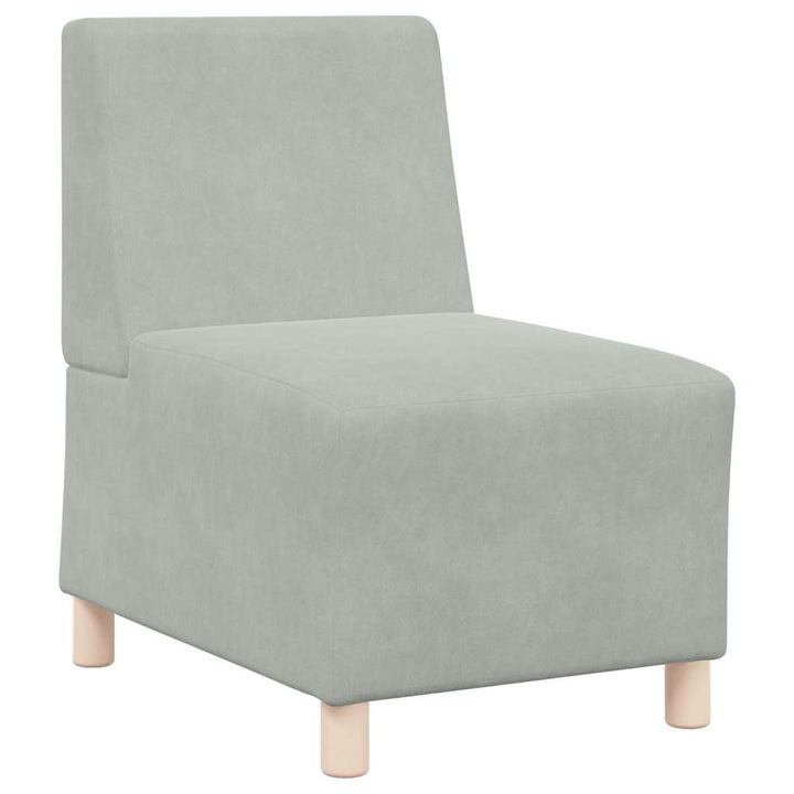Modulsofa Utan Armstöd 2 Pcs Ljusgrå 55 X 74 X 82 Cm Sammet