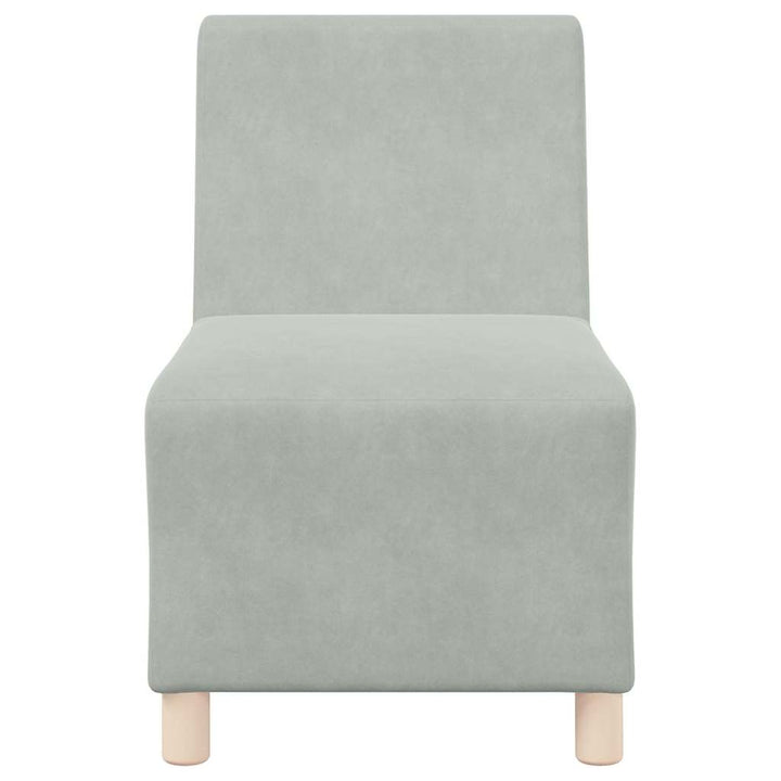 Modulsofa Utan Armstöd 2 Pcs Ljusgrå 55 X 74 X 82 Cm Sammet