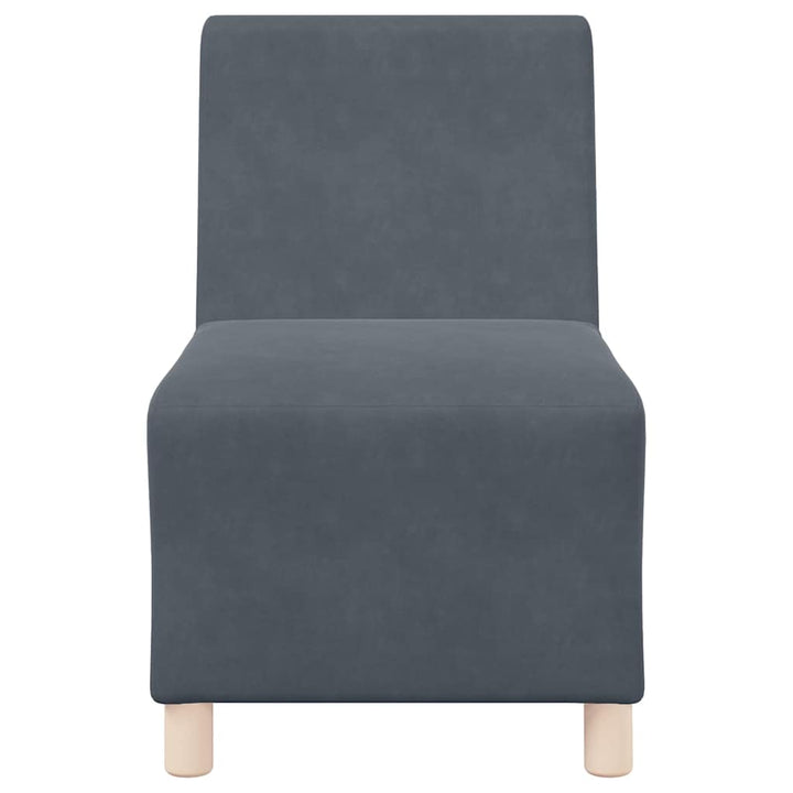 Modulsofa Utan Armstöd 2 Pcs Mörkgrå 55 X 74 X 82 Cm Sammet