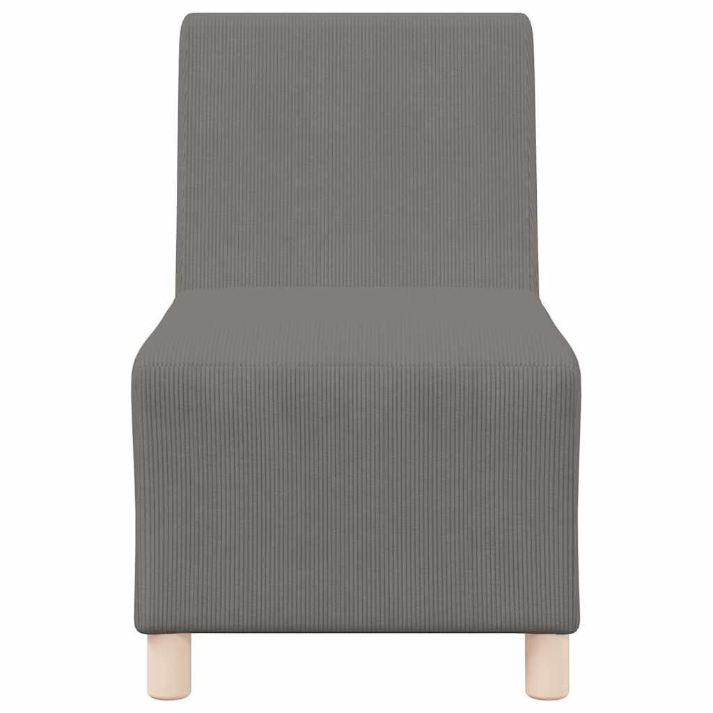 Modulsofa Utan Armstöd 2 Pcs Ljusgrå 55 X 74 X 82 Cm