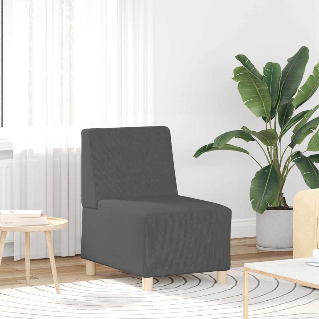 Modulsofa Utan Armstöd 2 Pcs Mörkgrå 55 X 74 X 82 Cm