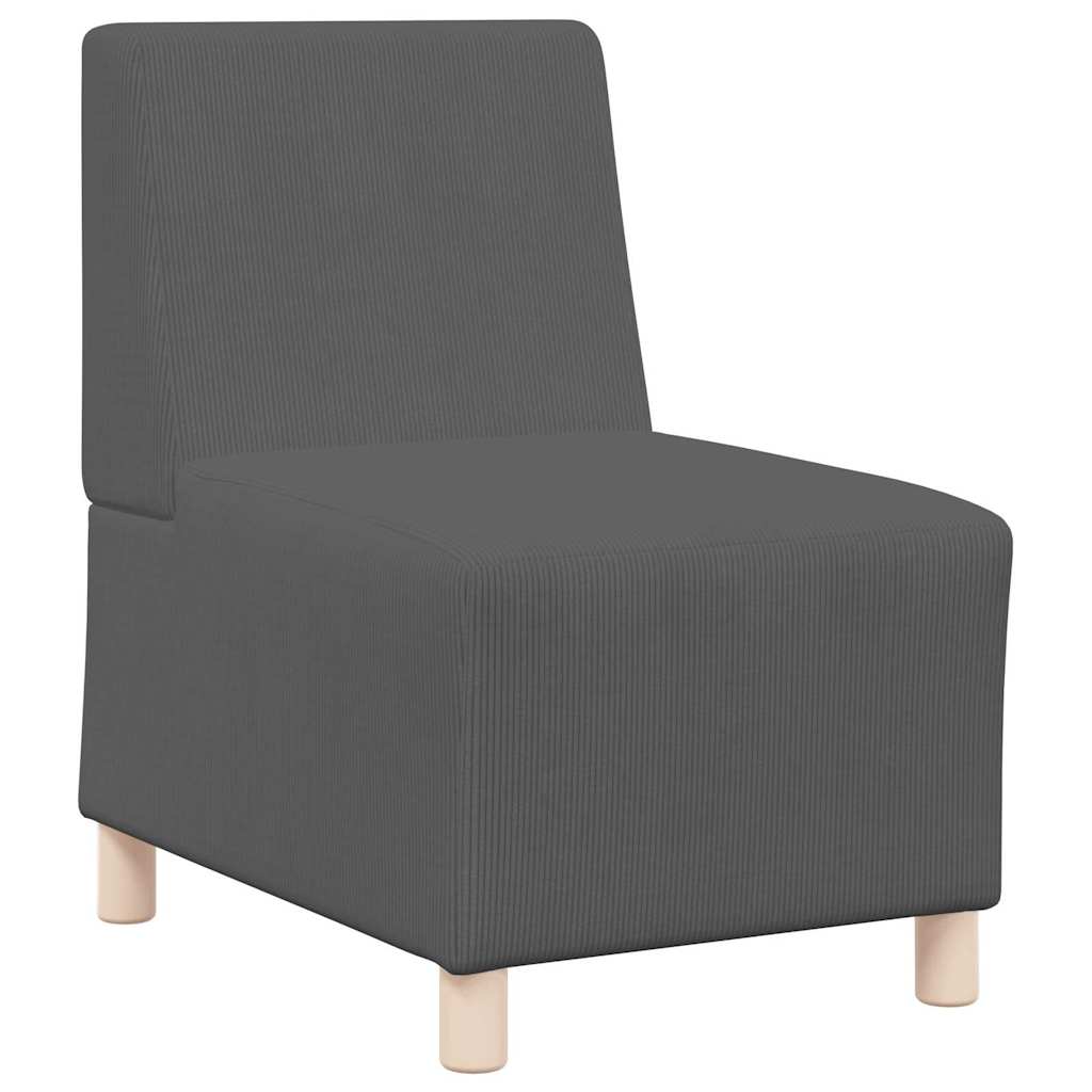 Modulsofa Utan Armstöd 2 Pcs Mörkgrå 55 X 74 X 82 Cm