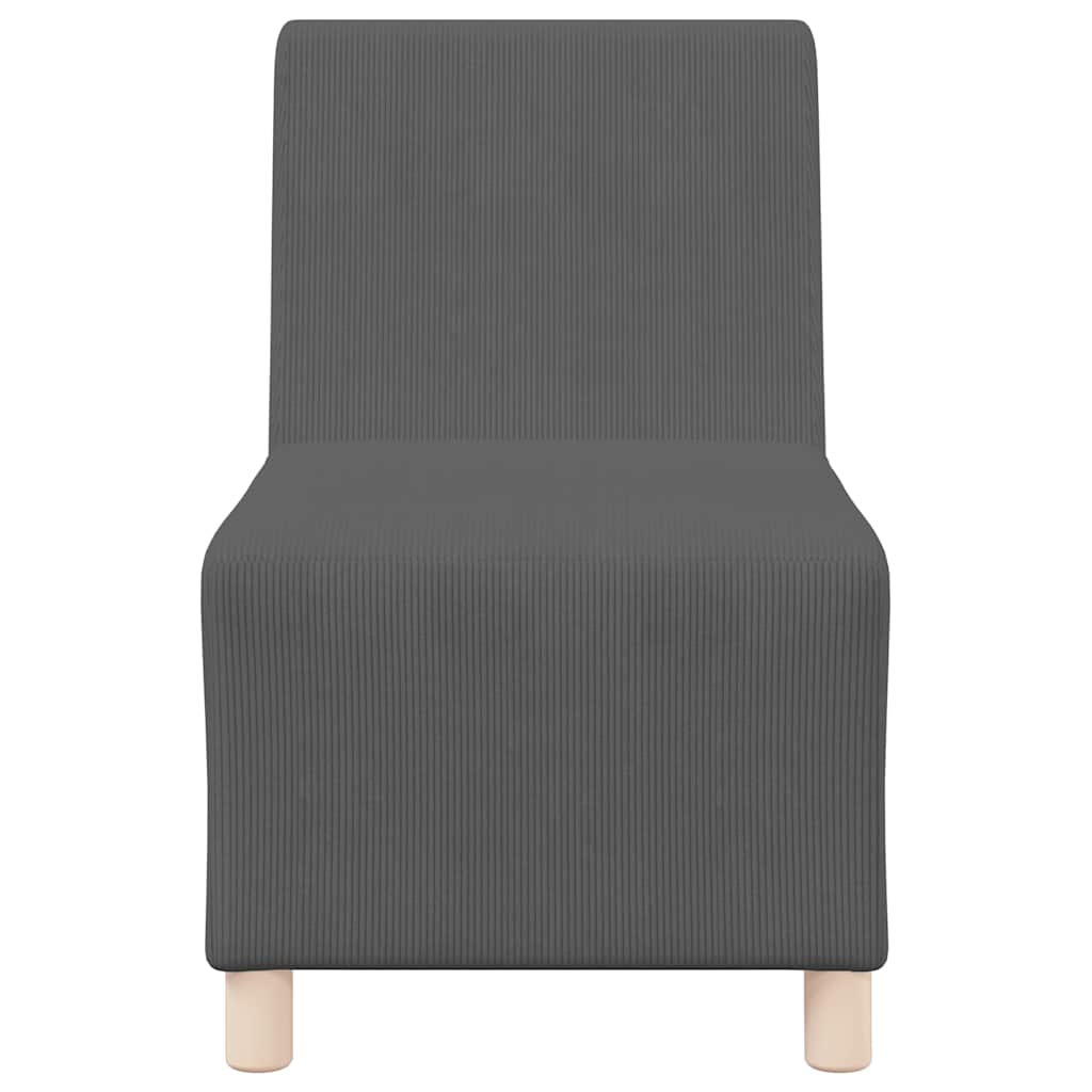 Modulsofa Utan Armstöd 2 Pcs Mörkgrå 55 X 74 X 82 Cm