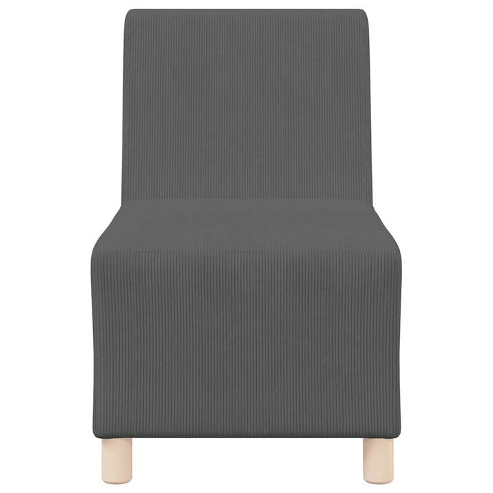 Modulsofa Utan Armstöd 2 Pcs Mörkgrå 55 X 74 X 82 Cm