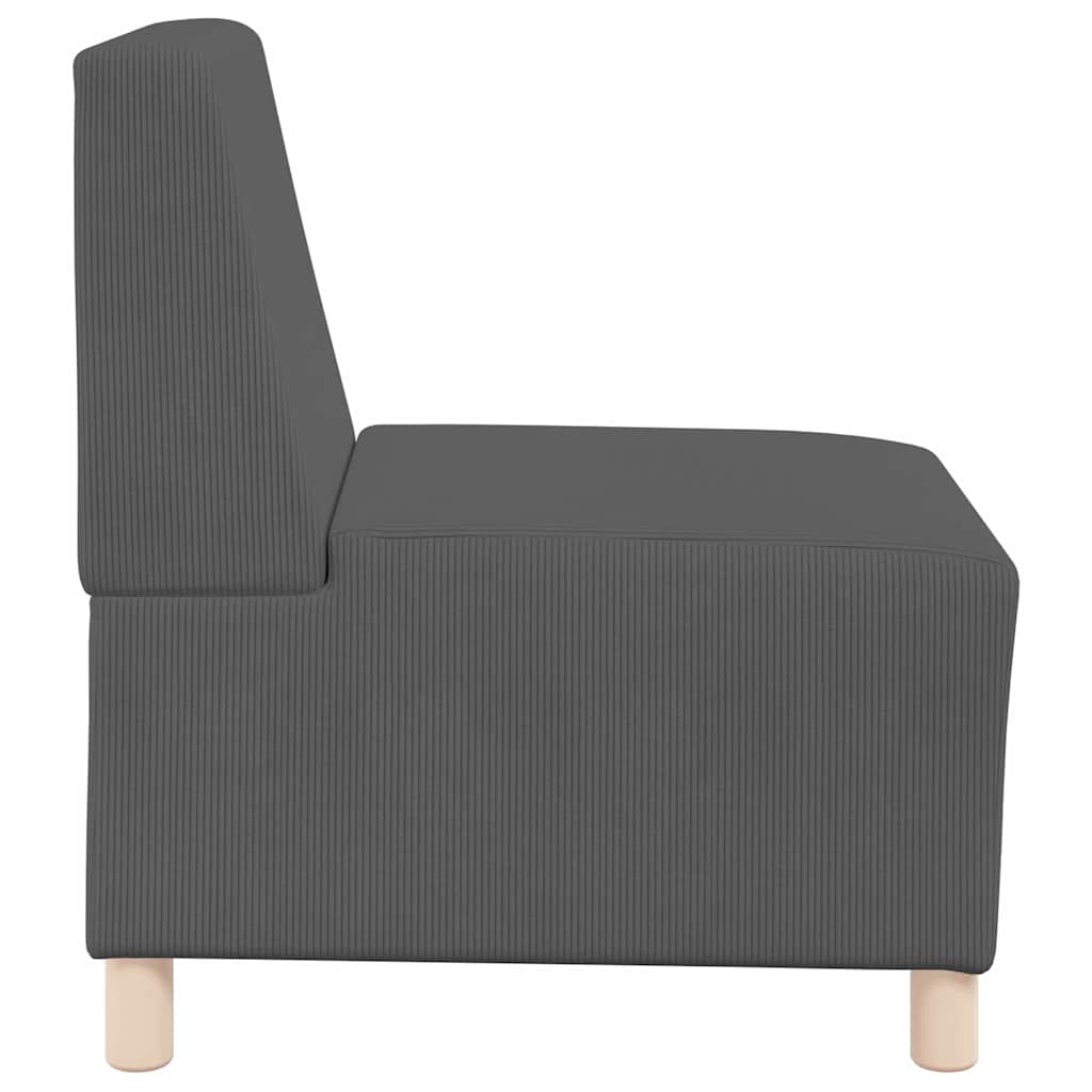 Modulsofa Utan Armstöd 2 Pcs Mörkgrå 55 X 74 X 82 Cm