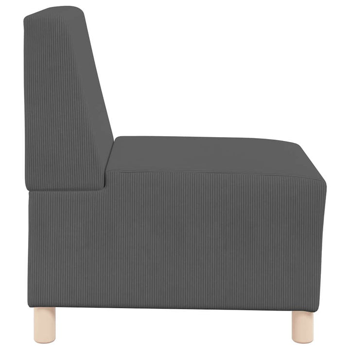 Modulsofa Utan Armstöd 2 Pcs Mörkgrå 55 X 74 X 82 Cm