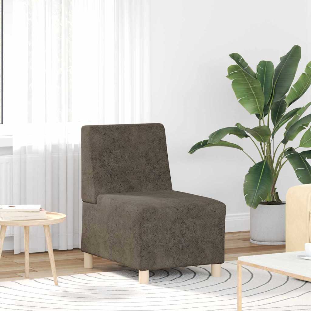 Modulsofa Utan Armstöd 2 Pcs Mörkgrå 55 X 74 X 82 Cm
