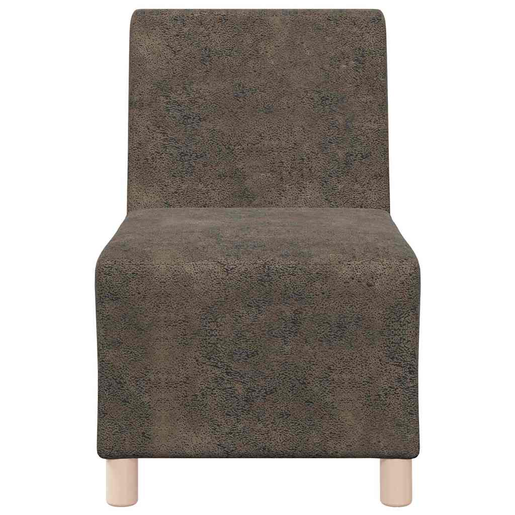 Modulsofa Utan Armstöd 2 Pcs Mörkgrå 55 X 74 X 82 Cm
