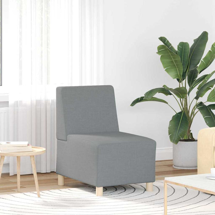Modulsofa Utan Armstöd 3 Pcs Ljusgrå 55 X 74 X 82 Cm Tyg