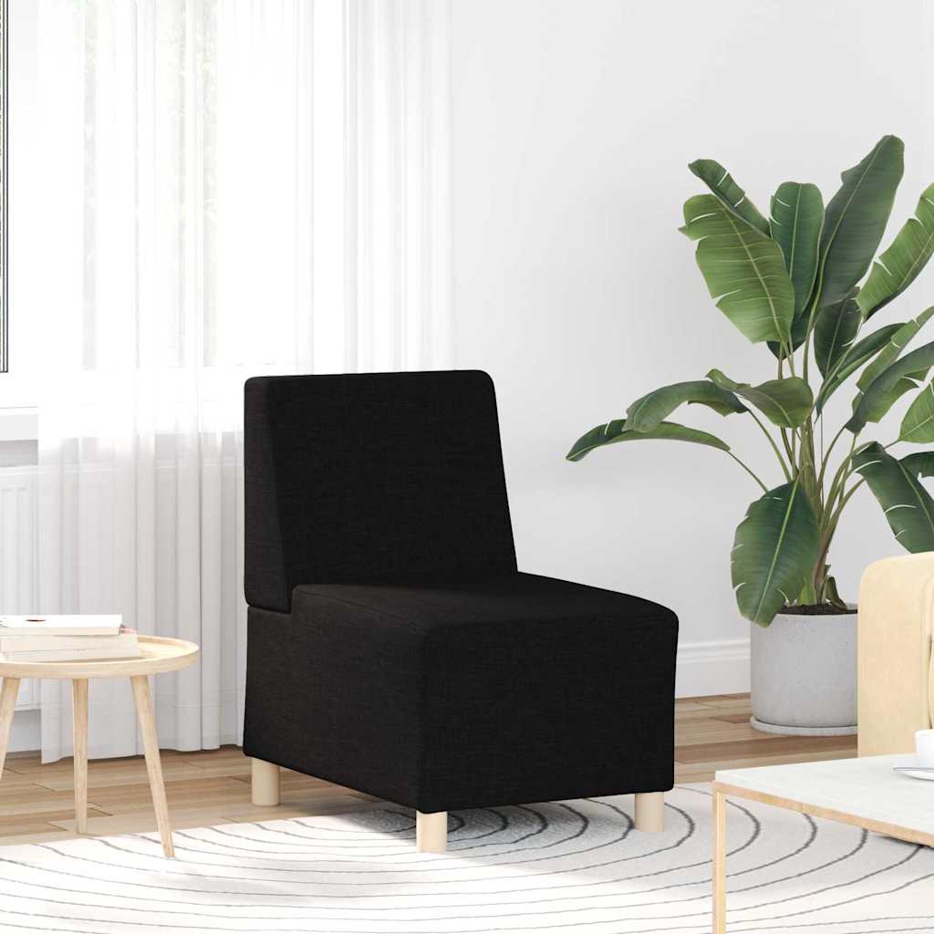 Modulsofa Utan Armstöd 3 Pcs Svart 55 X 74 X 82 Cm Tyg