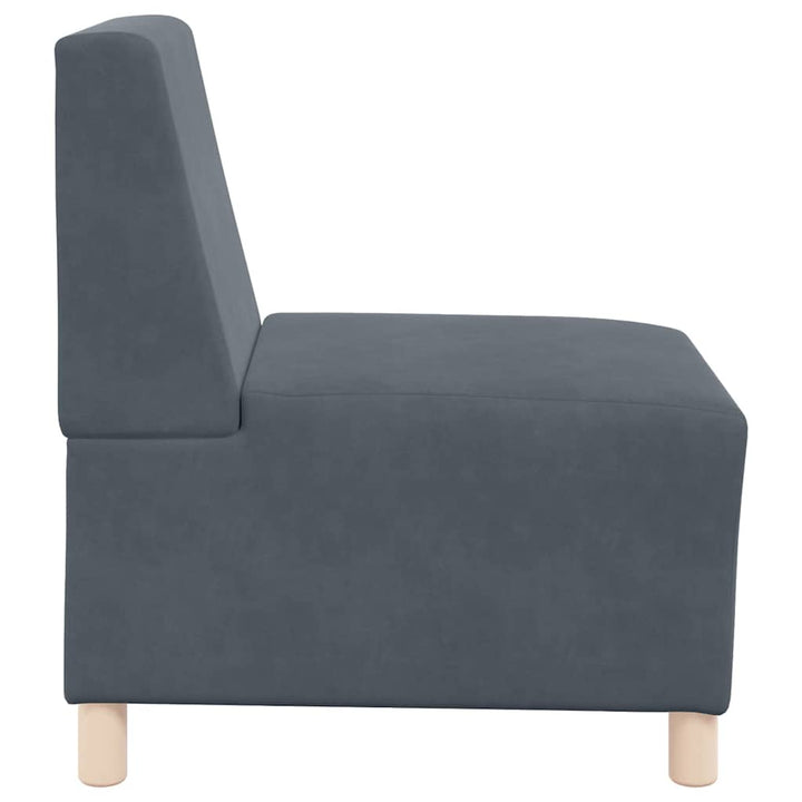Modulsofa Utan Armstöd 3 Pcs Mörkgrå 55 X 74 X 82 Cm Sammet
