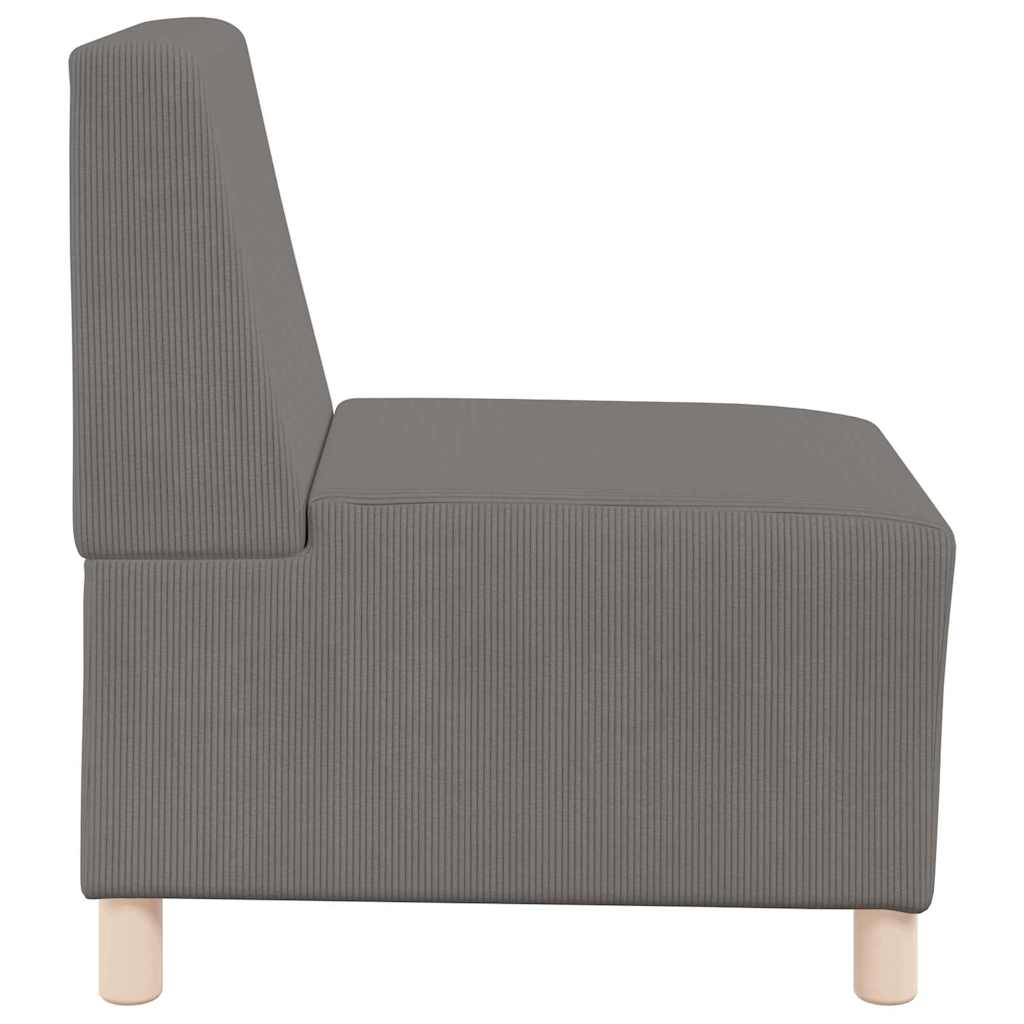 Modulsofa Utan Armstöd 3 Pcs Ljusgrå 55 X 74 X 82 Cm