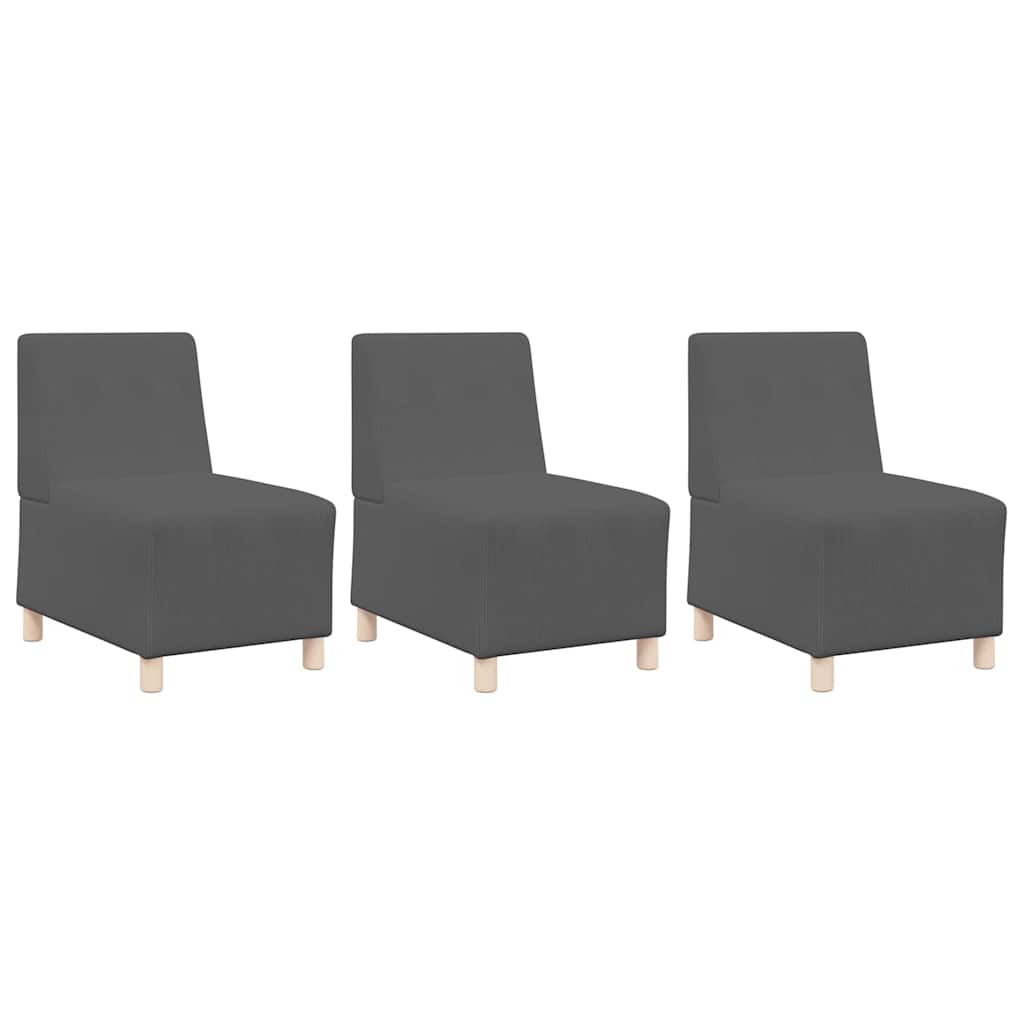 Modulsofa Utan Armstöd 3 Pcs Mörkgrå 55 X 74 X 82 Cm