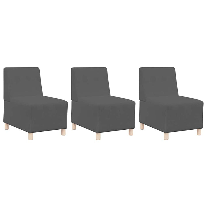 Modulsofa Utan Armstöd 3 Pcs Mörkgrå 55 X 74 X 82 Cm