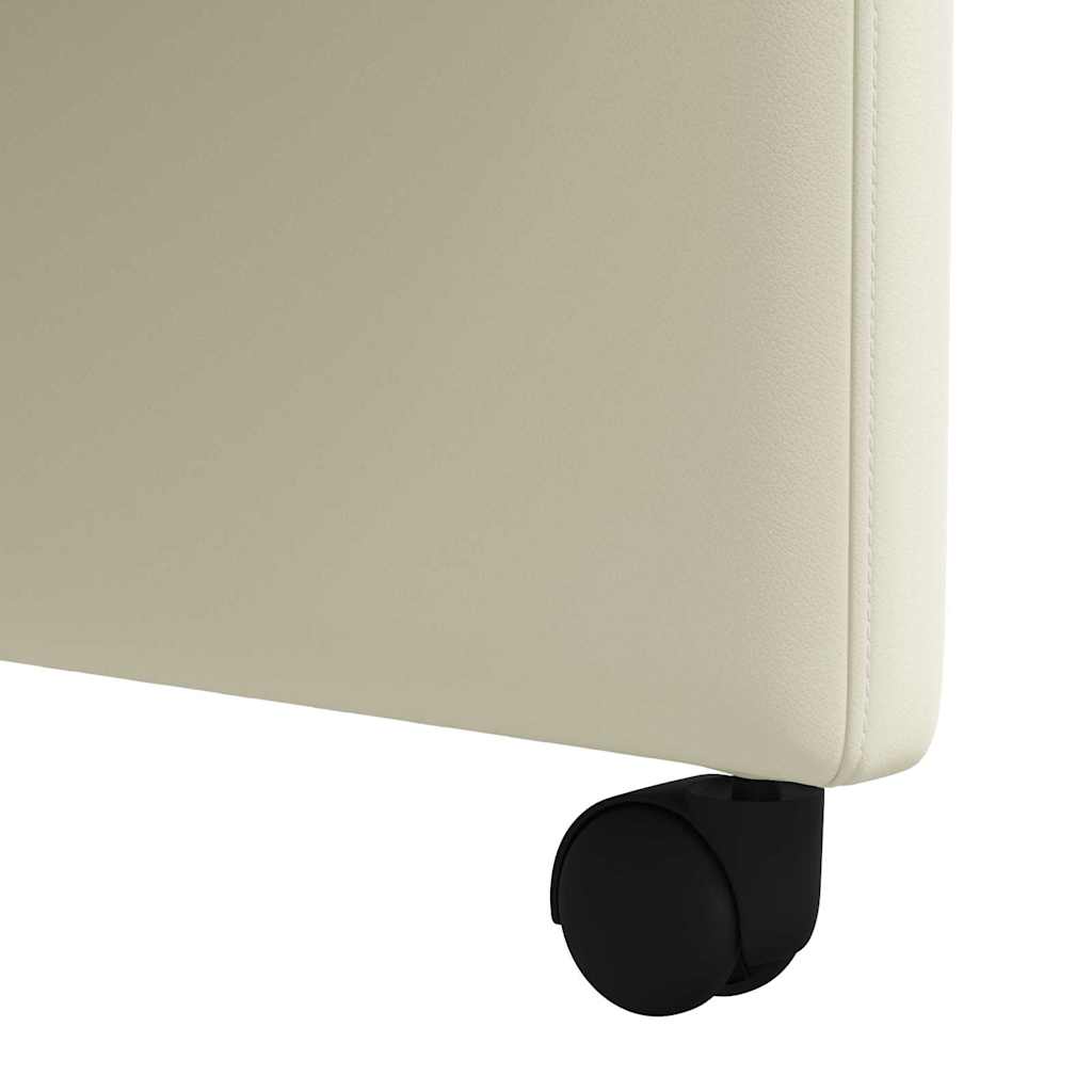 Matstolar Med Hjul 2 St Konstläder 58 X 65 X 98 Cm