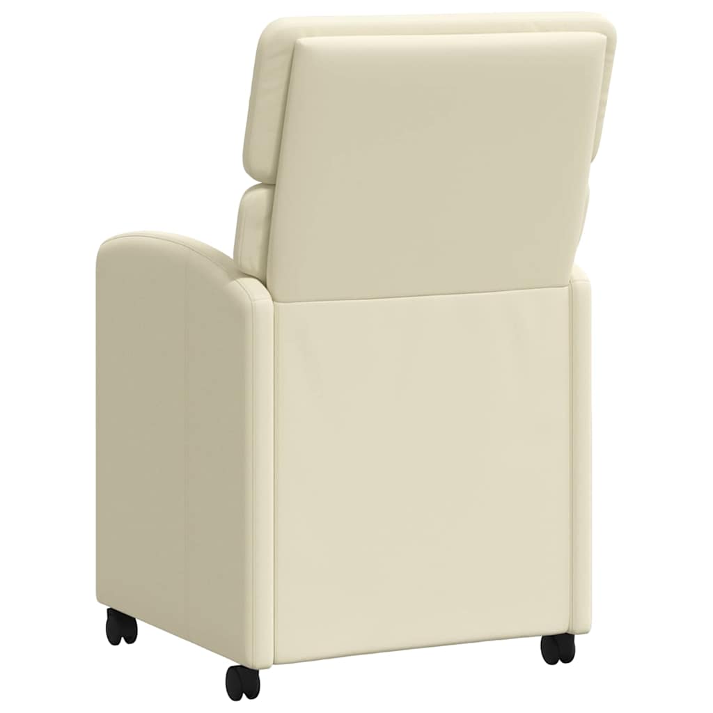 Matstolar Med Hjul 2 St Konstläder 58 X 65 X 98 Cm