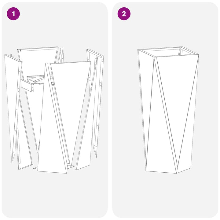 Planteringskärl 2 Pcs Rostig 30 X 30 X 75 Cm