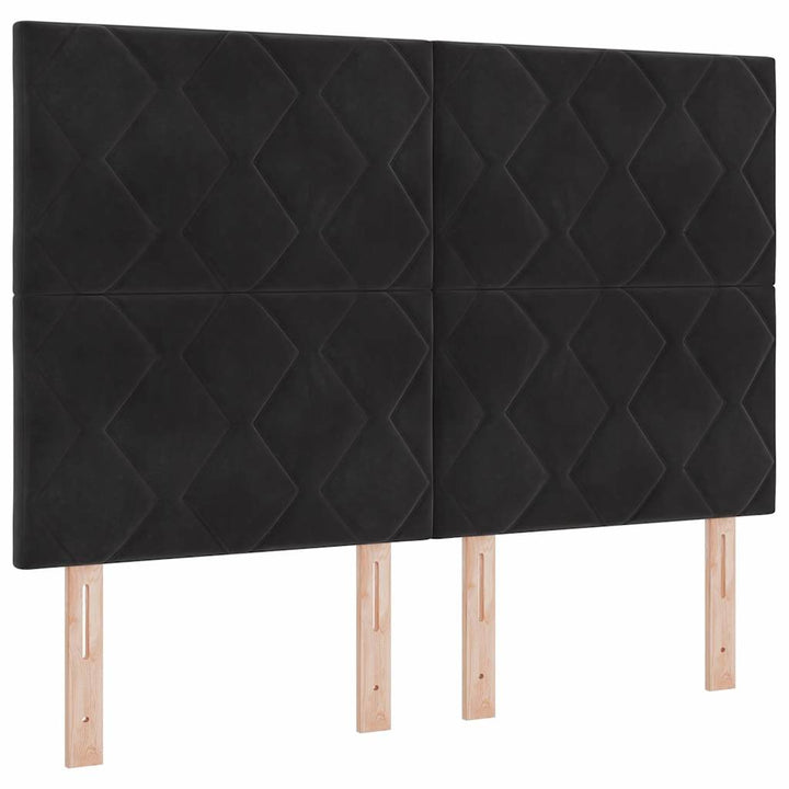 Bäddfjäder Med Huvudgavel 200 X 140 Cm Sammet
