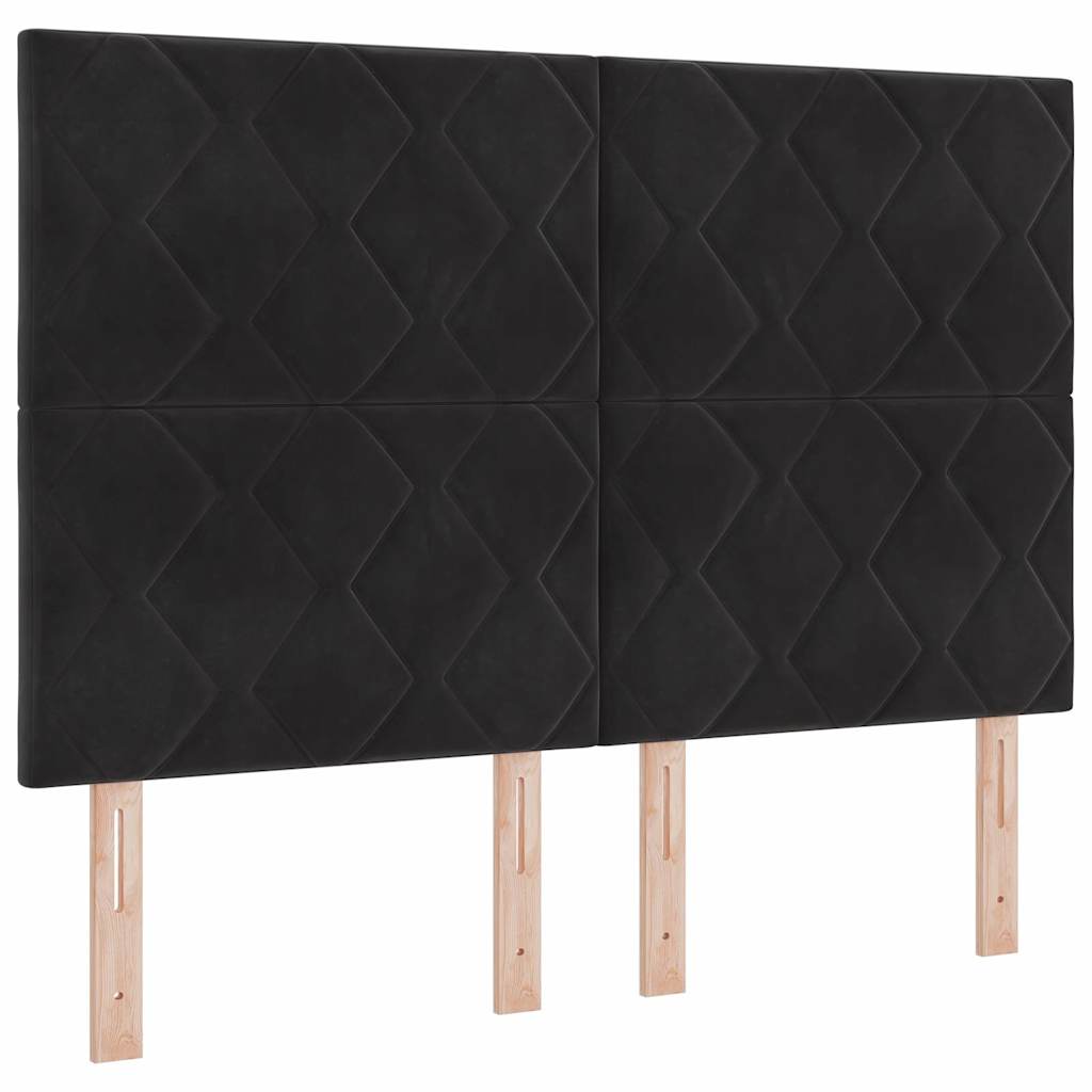 Bäddfjäder Med Huvudgavel 200 X 140 Cm Sammet