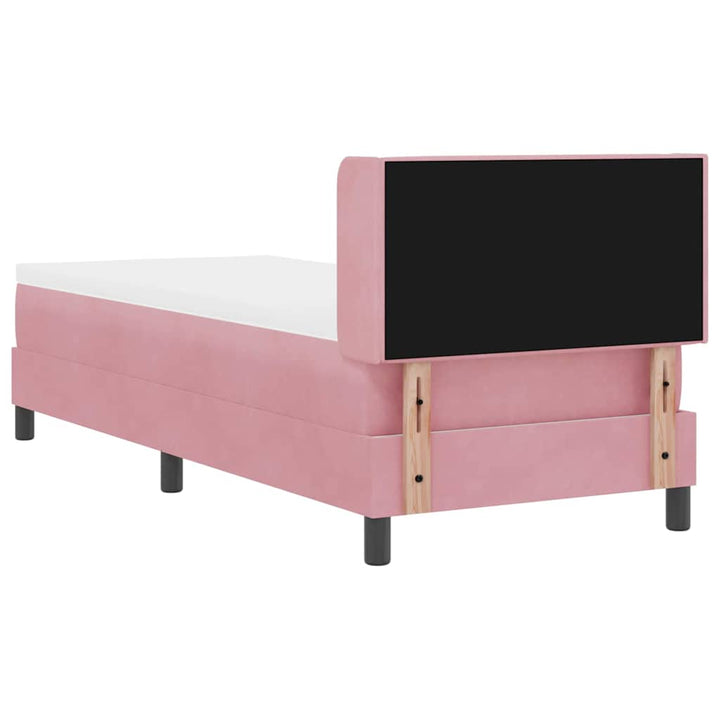 Bäddfjäder Med Huvudgavel Rosa 200 X 80 Cm Sammet