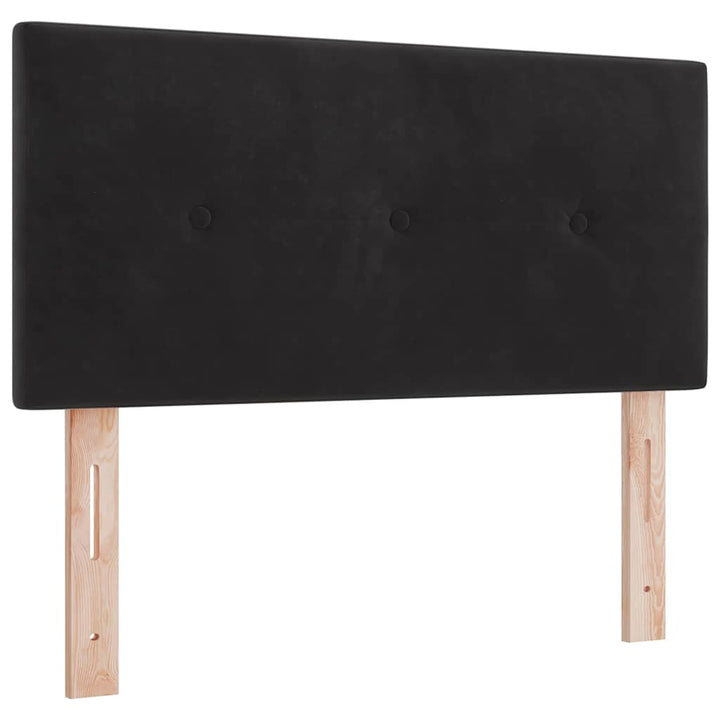 Bäddfjäder Med Huvudgavel Svart 200 X 80 Cm Sammet