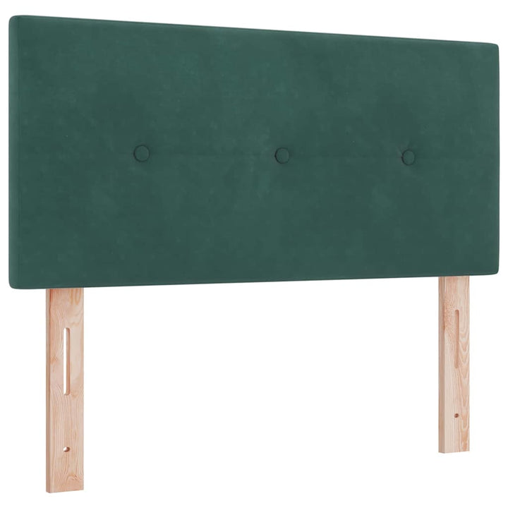 Bäddfjäder Med Huvudgavel Mörkgrön 200 X 90 Cm Sammet