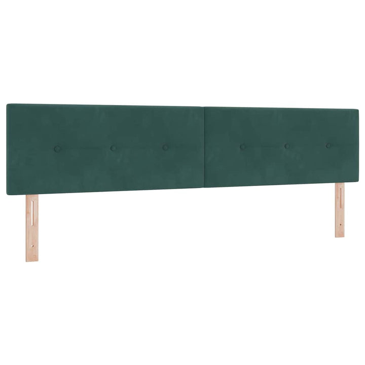 Bäddfjäder Med Huvudgavel Mörkgrön 200 X 200 Cm Sammet