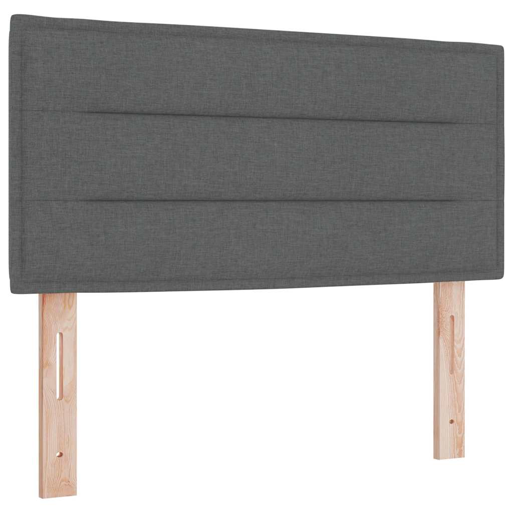 Bäddfjäder Med Madrass Med Led Mörkgrå 80 X 200 Cm Tyg