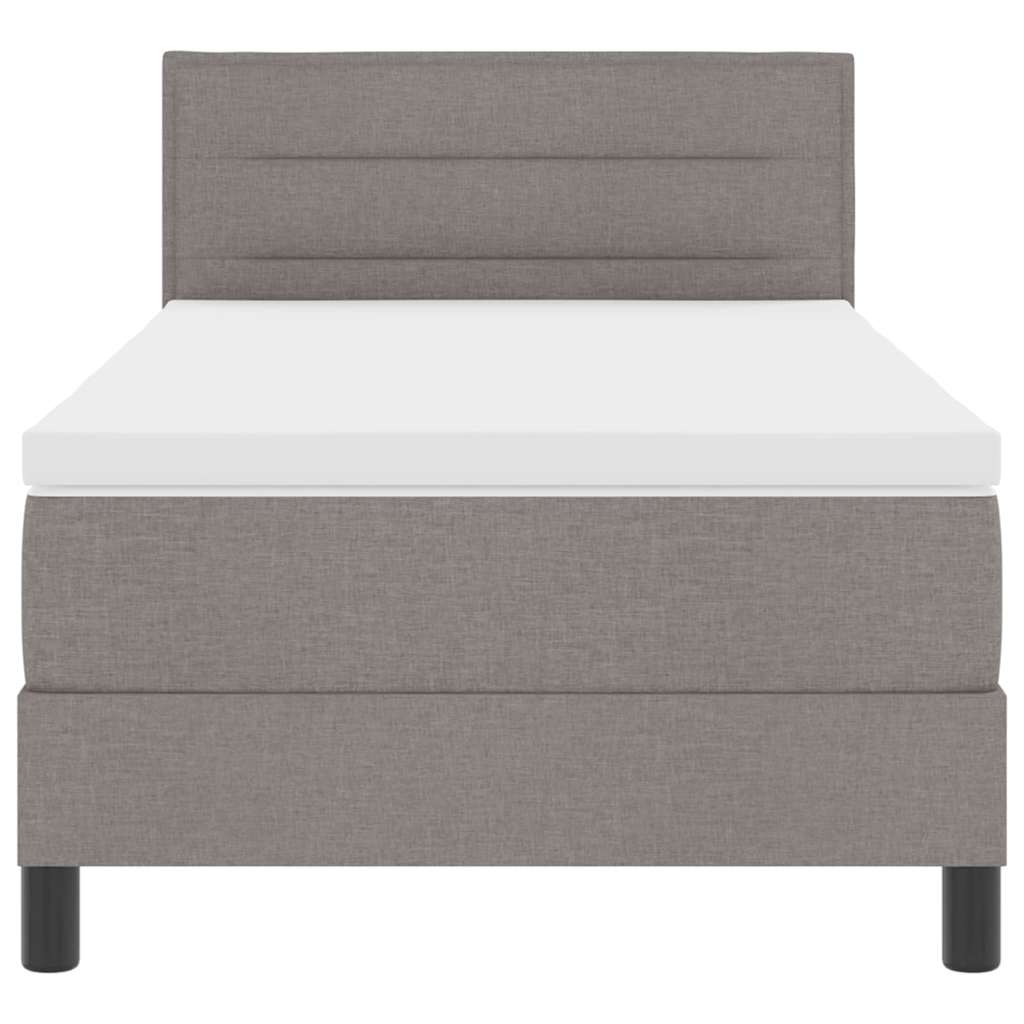 Bäddfjäder Med Madrass Med Led Taupe 80 X 200 Cm Tyg