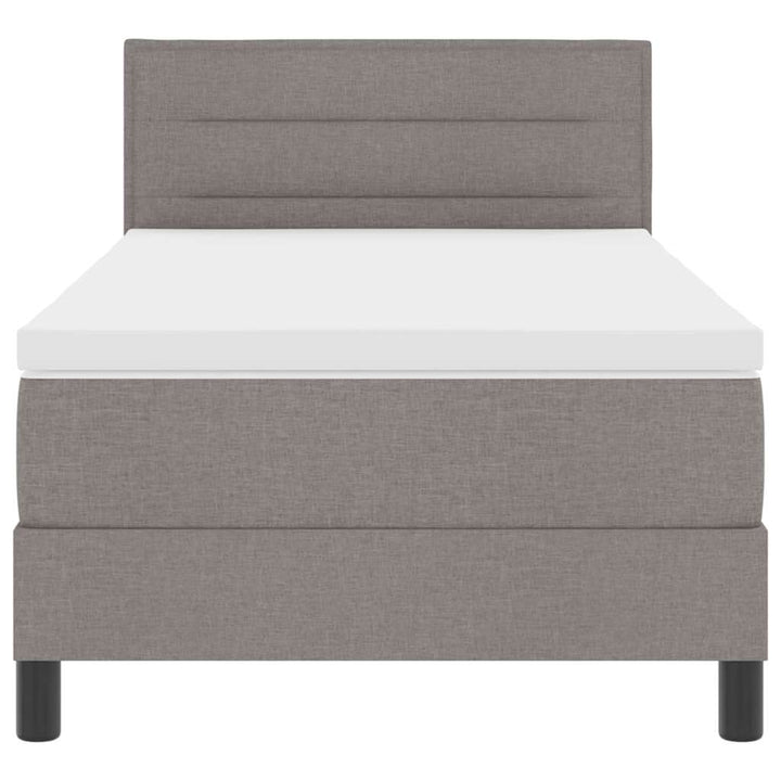 Bäddfjäder Med Madrass Med Led Taupe 80 X 200 Cm Tyg