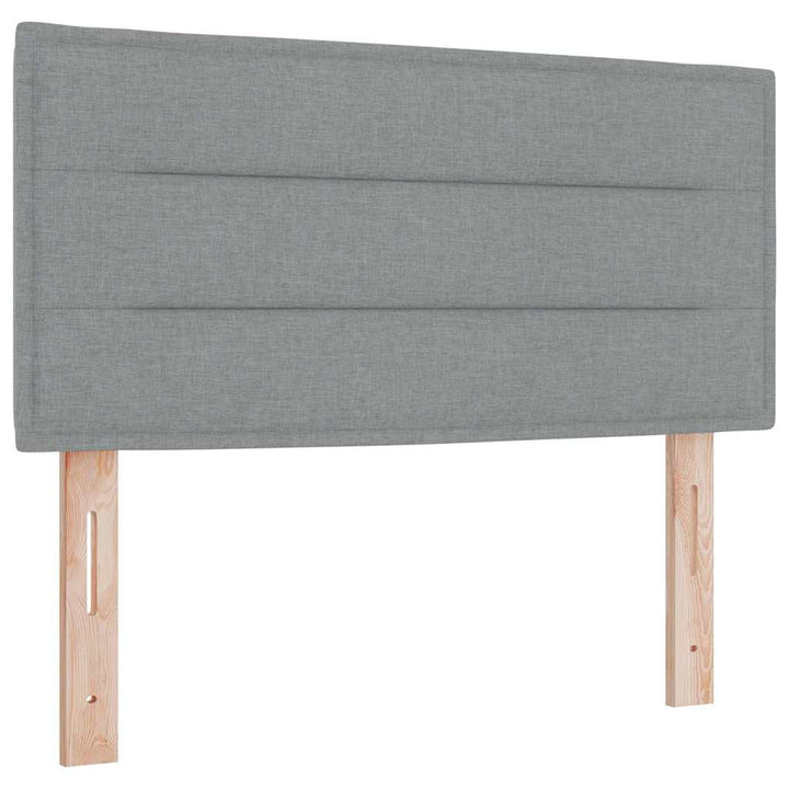 Bäddfjäder Med Madrass Med Led Ljusgrå 90 X 190 Cm Tyg