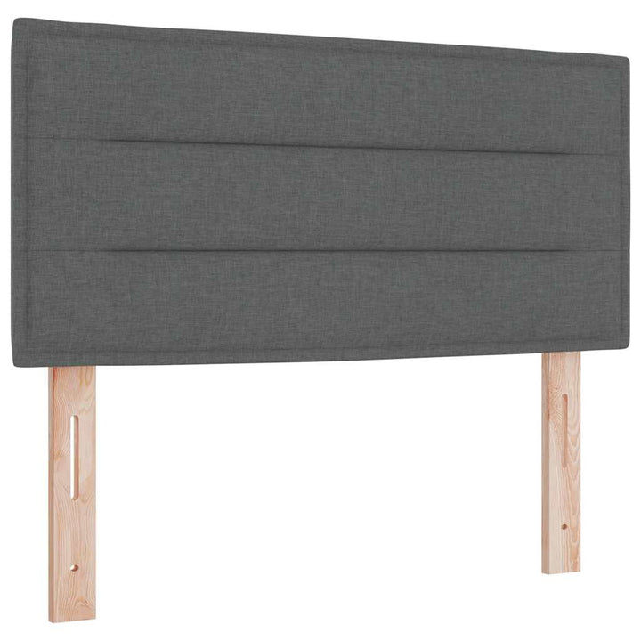 Bäddfjäder Med Madrass Med Led Mörkgrå 90 X 200 Cm Tyg