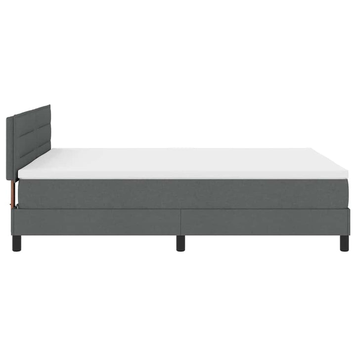 Bäddfjäder Med Madrass Med Led Mörkgrå 140 X 190 Cm Tyg