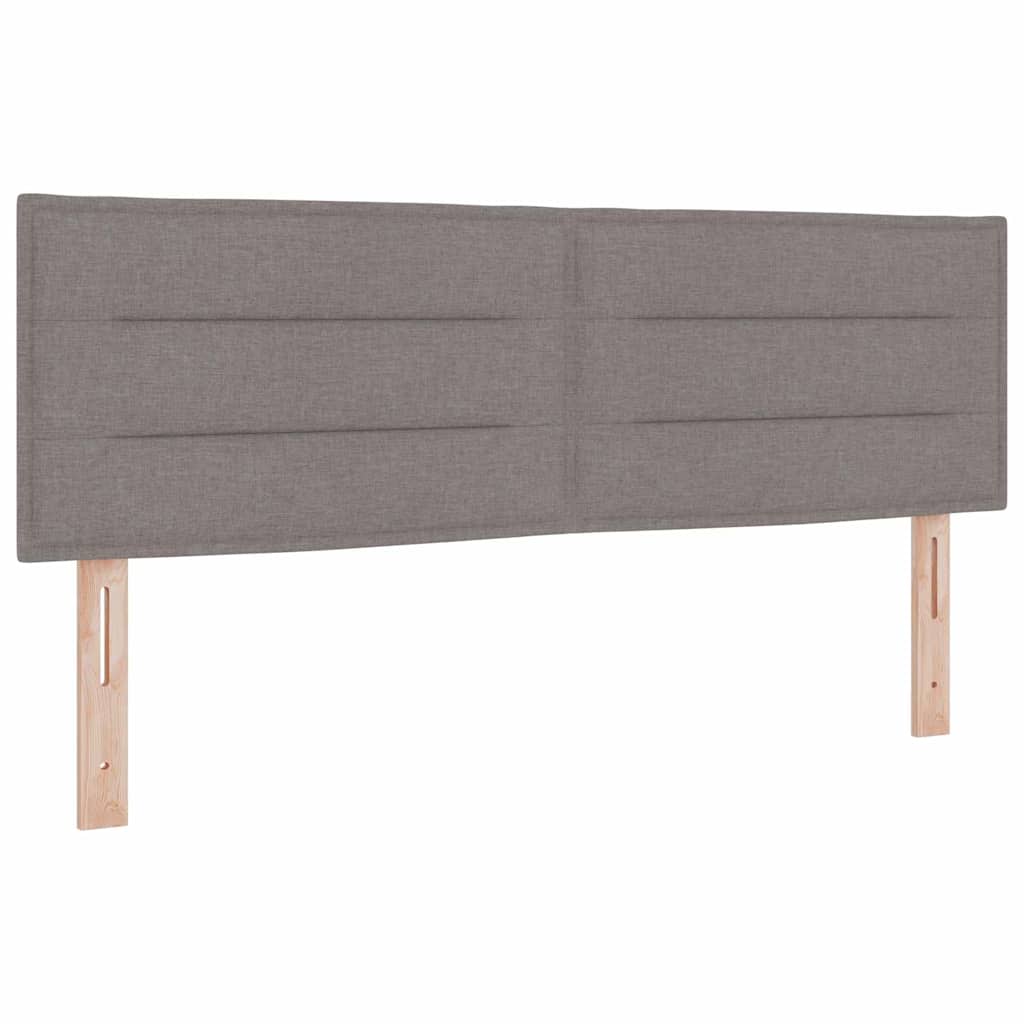 Bäddfjäder Med Madrass Med Led Taupe 140 X 190 Cm Tyg