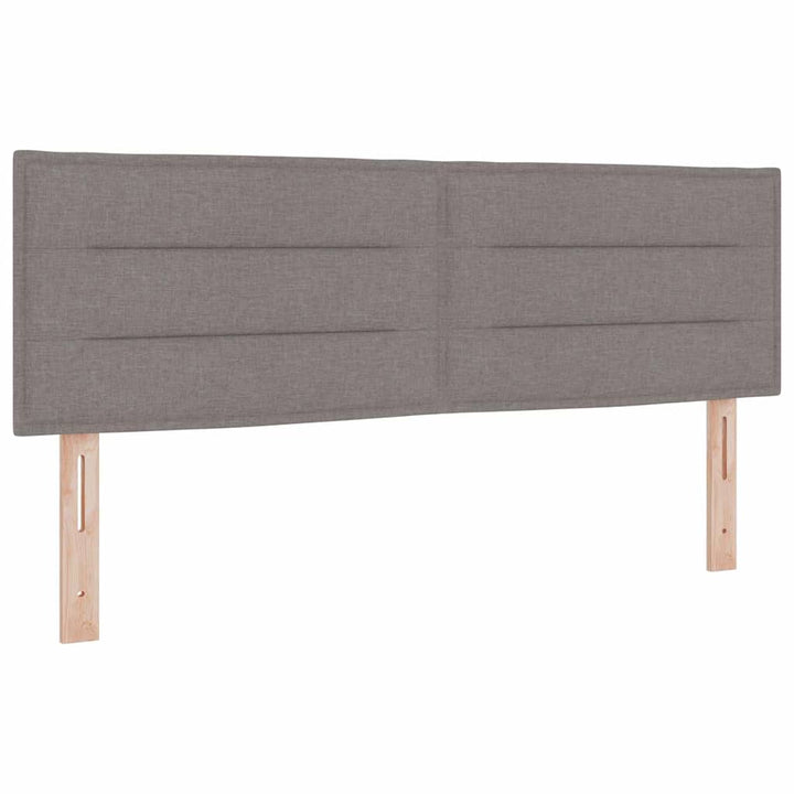 Bäddfjäder Med Madrass Med Led Taupe 140 X 190 Cm Tyg