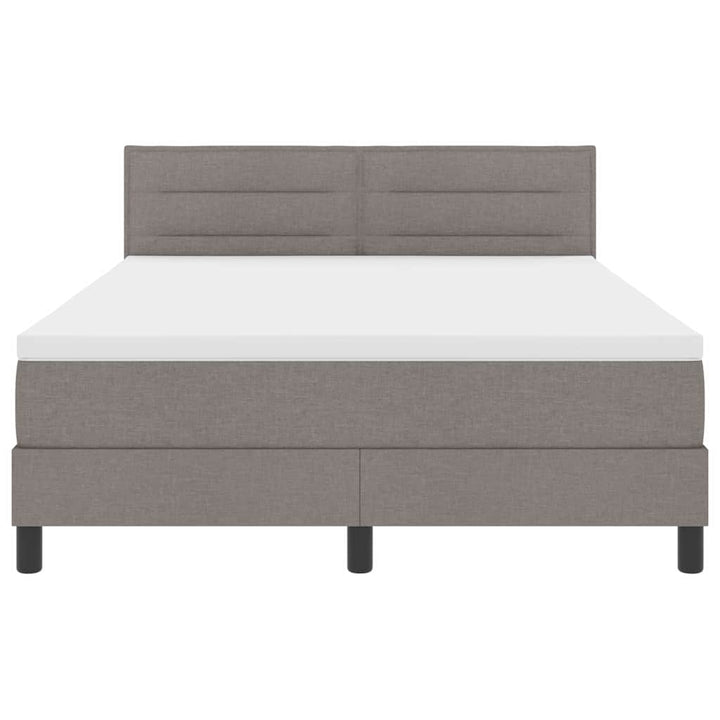 Bäddfjäder Med Madrass Med Led Taupe 140 X 190 Cm Tyg