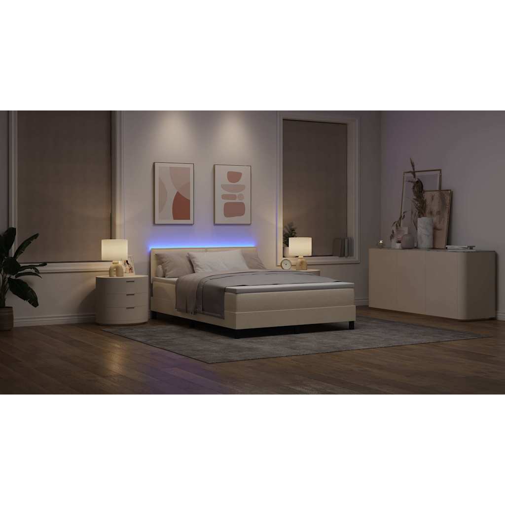 Bäddfjäder Med Madrass Med Led Kräm 140 X 190 Cm Tyg