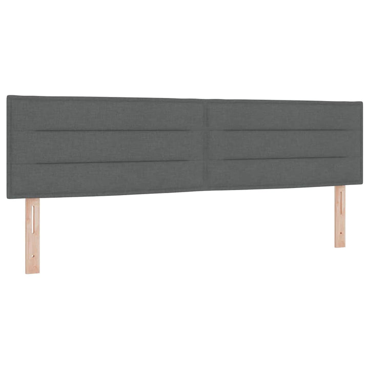 Bäddfjäder Med Madrass Med Led Mörkgrå 180 X 200 Cm Tyg