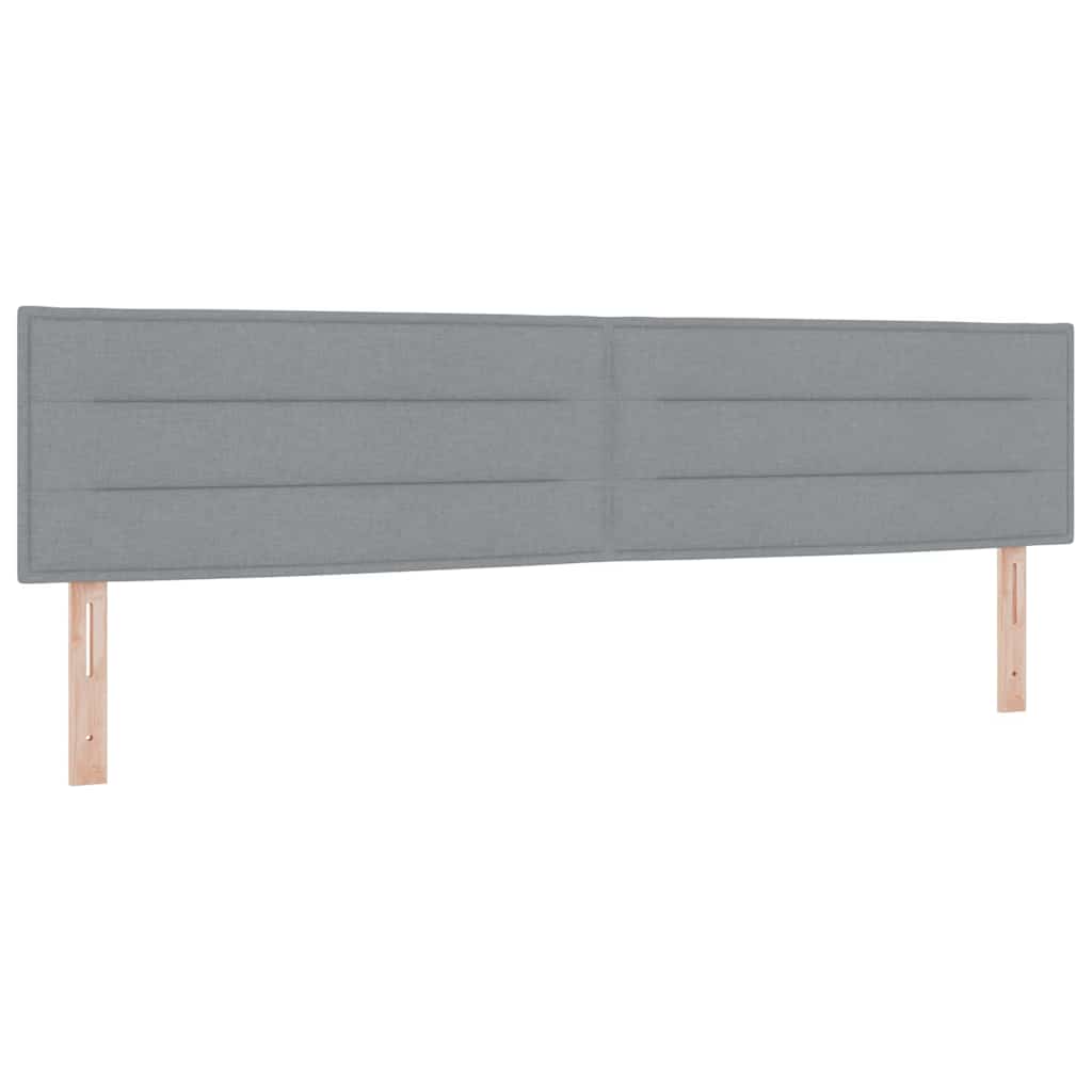 Bäddfjäder Med Madrass Med Led Ljusgrå 200 X 200 Cm Tyg