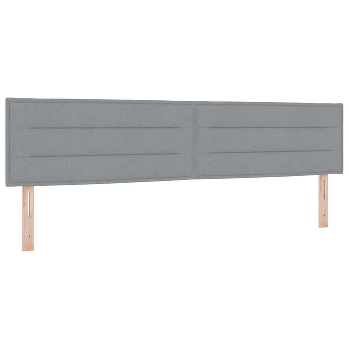 Bäddfjäder Med Madrass Med Led Ljusgrå 200 X 200 Cm Tyg