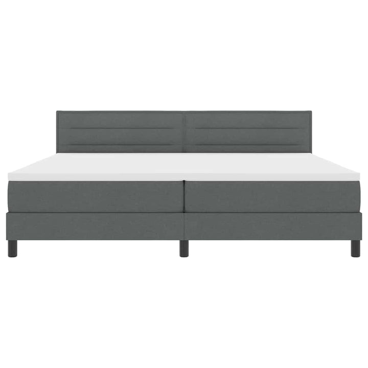 Bäddfjäder Med Madrass Med Led Mörkgrå 200 X 200 Cm Tyg