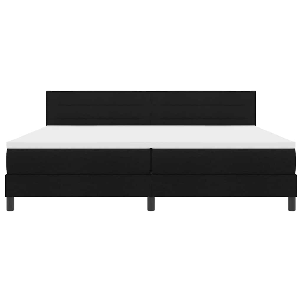 Bäddfjäder Med Madrass Med Led Svart 200 X 200 Cm Tyg