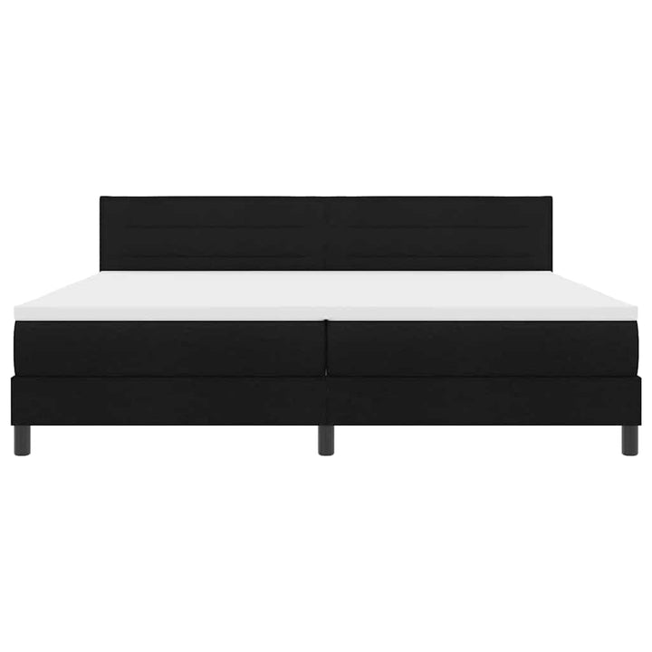 Bäddfjäder Med Madrass Med Led Svart 200 X 200 Cm Tyg