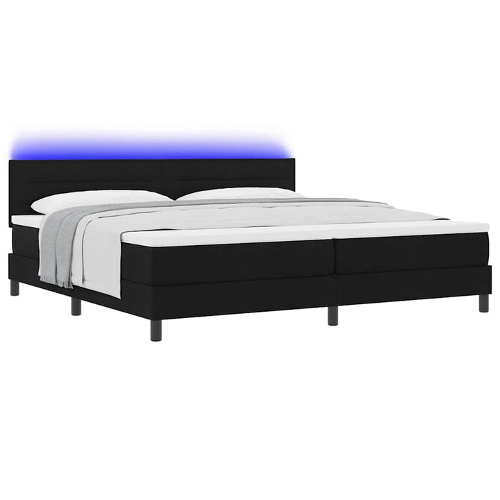 Bäddfjäder Med Madrass Med Led Svart 200 X 200 Cm Tyg