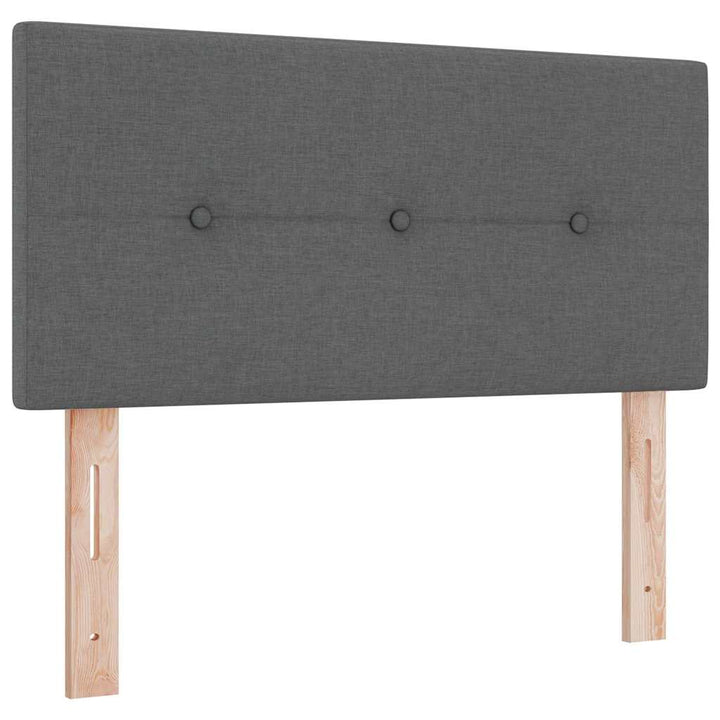 Bäddfjäder Med Madrass Med Led Mörkgrå 80 X 200 Cm Tyg