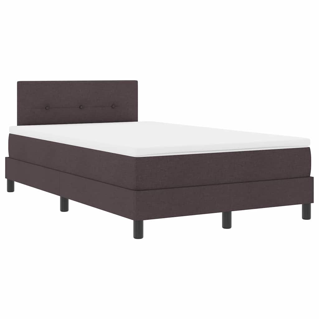 Bäddfjäder Med Madrass Med Led Mörkbrun 120 X 190 Cm Tyg