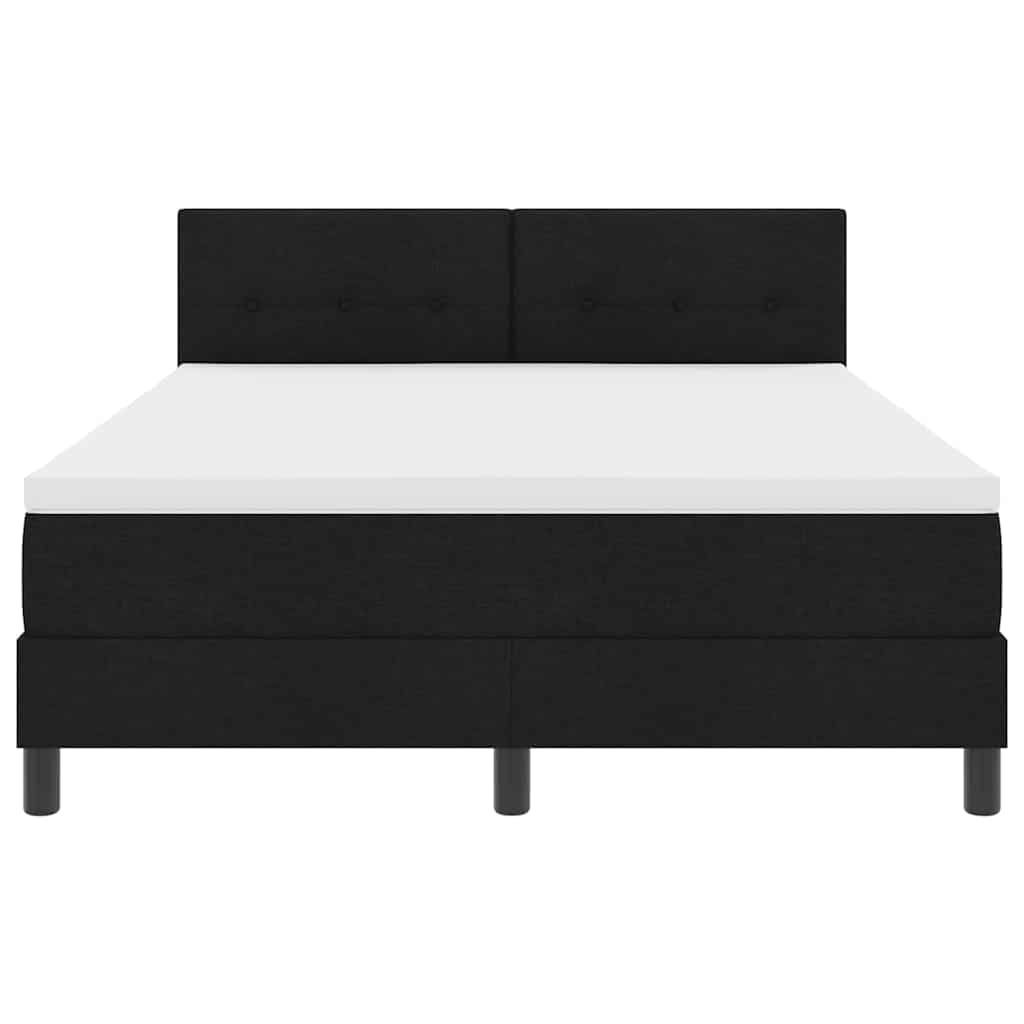 Bäddfjäder Med Madrass Med Led Svart 140 X 190 Cm Tyg