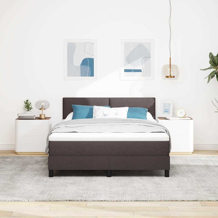 Bäddfjäder Med Led-Ljusslingor Mörkbrun 140 X 190 Cm Tyg