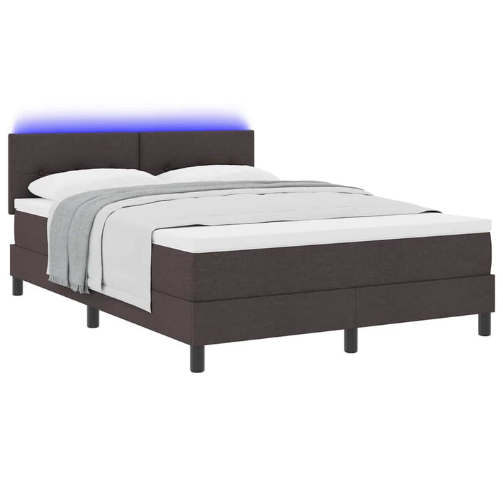 Bäddfjäder Med Led-Ljusslingor Mörkbrun 140 X 190 Cm Tyg